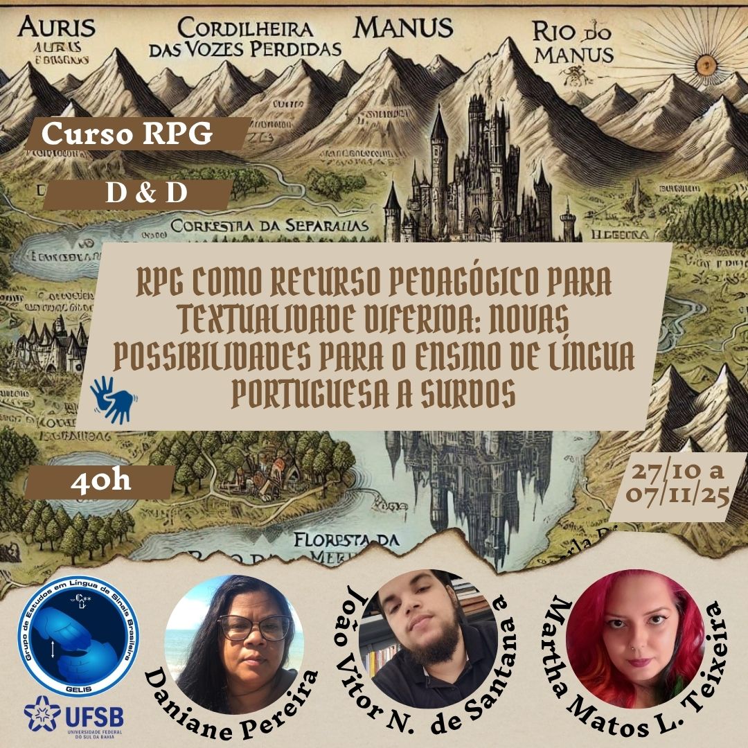 [ON-LINE] - Curso - RPG como recurso pedagógico para textualidade diferida